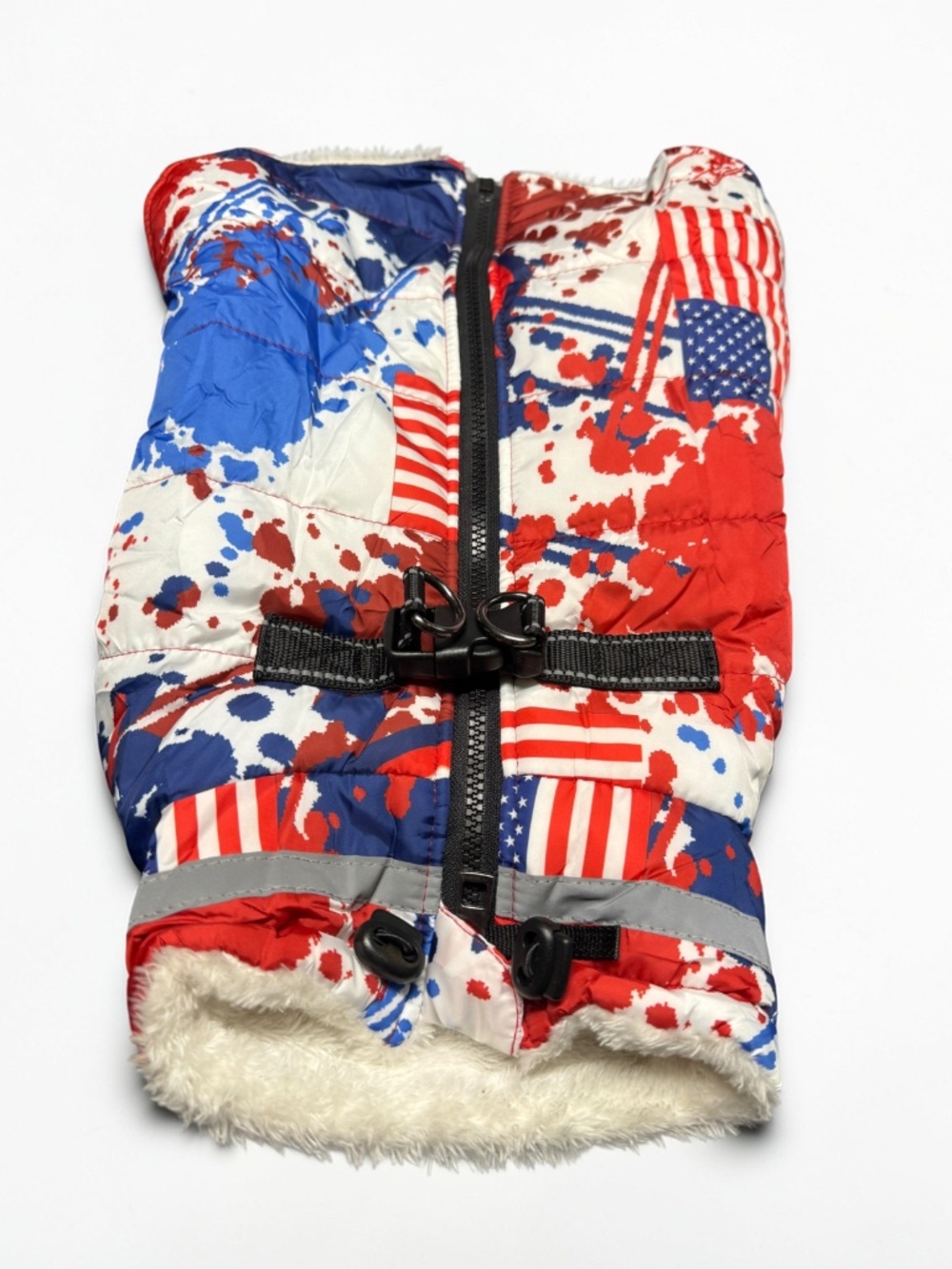 Dogcheer Patriotic Dog Coat w/ Harness Medium 🇺🇸🐾 - Picture 13 of 16